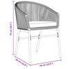 vidaXL Ensemble de salle &agrave; manger pour jardin 7 pcs Marron