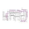 vidaXL Ensemble &agrave; manger de jardin 5 pcs noir bois massif de pin