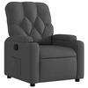 vidaXL Fauteuil inclinable en tissu gris fonc&eacute;