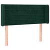 vidaXL T&ecirc;te de lit avec oreilles Vert fonc&eacute; 103x16x78/88 cm Velours