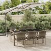 vidaXL Ensemble &agrave; manger jardin et coussins 7 pcs gris rotin