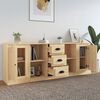 vidaXL Buffets 3 pcs Ch&ecirc;ne sonoma Bois d'ing&eacute;nierie