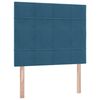 vidaXL Lit avec rangement et LED Bleu fonc&eacute; 120 x 200 cm Velours