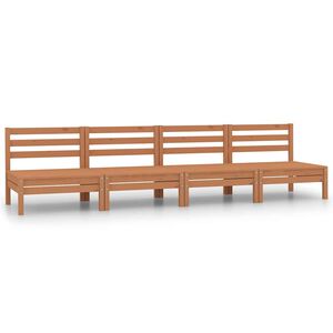 vidaXL Salon de jardin 4 pcs Marron miel Bois de pin massif