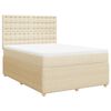 vidaXL Sommier &agrave; lattes de lit avec matelas Cr&egrave;me 140x190 cm Tissu