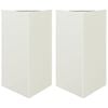 vidaXL Jardini&egrave;res 2 pcs blanc triangulaire 50x43x75 cm acier