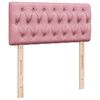 vidaXL Sommier &agrave; lattes de lit avec matelas Rose 90x190 cm Velours