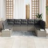 vidaXL Ensemble de canap&eacute; de jardin 9 pcs Gris clair polyrotin