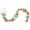 vidaXL Guirlandes de fleurs 6 pcs rouge vif 250 cm