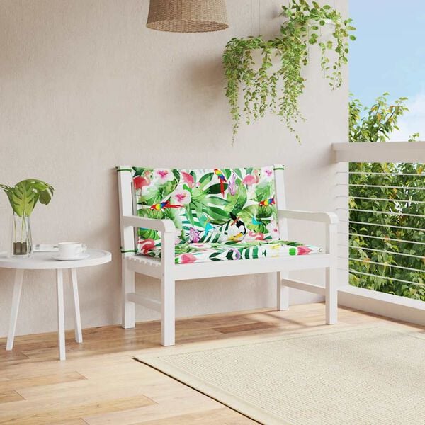 vidaXL Coussins de banc de jardin lot de 2 multicolore 100x50x7 cm