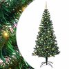 vidaXL Sapin de No&euml;l artificiel pr&eacute;-&eacute;clair&eacute; Vert 240 cm PVC et m&eacute;tal