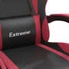 vidaXL Chaise de jeu Noir et rouge bordeaux Similicuir