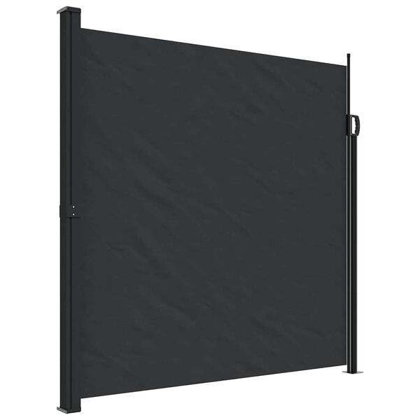 vidaXL Auvent lat&eacute;ral r&eacute;tractable noir 200x600 cm