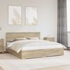 vidaXL Cadre de lit Ch&ecirc;ne Sonoma 200 x 200 cm Bois d'ing&eacute;nierie