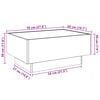 vidaXL Table basse avec LED blanc 70x50x30 cm bois d'ing&eacute;nierie