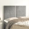 vidaXL T&ecirc;te de lit Gris clair 144 x 5 x 118/128 cm Velours