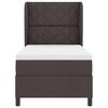 vidaXL Lit &agrave; ressorts avec matelas Marron fonc&eacute; 100 x 200 cm tissu