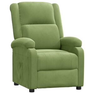 vidaXL Fauteuil inclinable vert clair velours