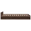 vidaXL Cadre de lit avec tiroir sans matelas ch&ecirc;ne marron 90x200 cm