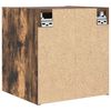 vidaXL Table de chevet murale ch&ecirc;ne fum&eacute; 38x34x40 cm