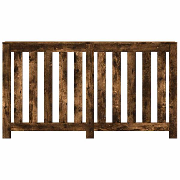 vidaXL Cache-radiateur ch&ecirc;ne fum&eacute; 149x20x82 cm bois d'ing&eacute;nierie