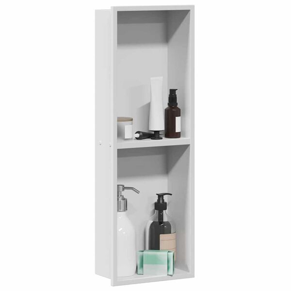 vidaXL Niche de Douche Blanc 60 x 20 x 9.5 cm Acier inoxydable