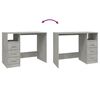vidaXL Bureau avec tiroirs Gris b&eacute;ton 102x50x76 cm Bois d'ing&eacute;nierie