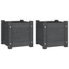 vidaXL Jardini&egrave;res d'ext&eacute;rieur 2 pcs Gris 31x31x31 cm Bois de pin