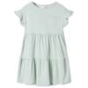Robe pour enfants &agrave; manches &agrave; volants menthe 128