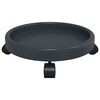 vidaXL Chariots &agrave; plantes avec roues 2 pcs gris diam&egrave;tre 34 cm 35 kg