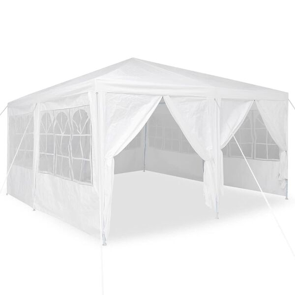 vidaXL Tente de f&ecirc;te Blanc 400 x 400 x 266 cm Poly&eacute;thyl&egrave;ne