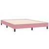 vidaXL Sommier à lattes de lit avec matelas rose 160x210 cm velours