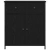 vidaXL Buffet avec tiroir Ch&ecirc;ne noir 70 x 30 x 80 cm Bois d'ing&eacute;nierie