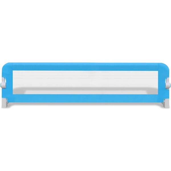 vidaXL Barri&egrave;re de lit de s&eacute;curit&eacute; pour tout-petits 2pcs Bleu 150x42cm