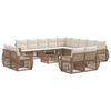 vidaXL Ensemble de canap&eacute; de jardin 14 pcs Beige et blanc cr&egrave;me