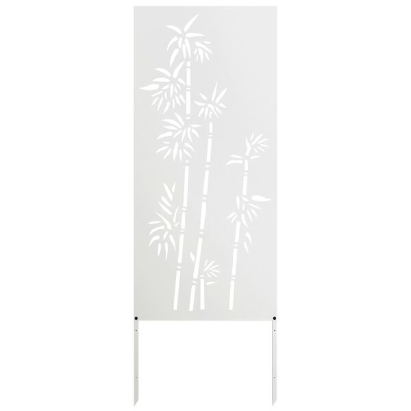 vidaXL Écran de confidentialité de jardin Floral Blanc 50 x 140 cm