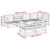 vidaXL Salon de jardin 7 pcs bois massif sapin de douglas