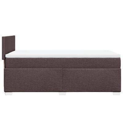 vidaXL Sommier à lattes de lit avec matelas Marron foncé 100x200 cm