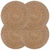 vidaXL Dessous de verre en herbe marine 4 pcs Naturel &Oslash; 30 cm