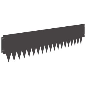 vidaXL Bordure de Pelouse 20 pc 103 x 25 cm Acier Noir