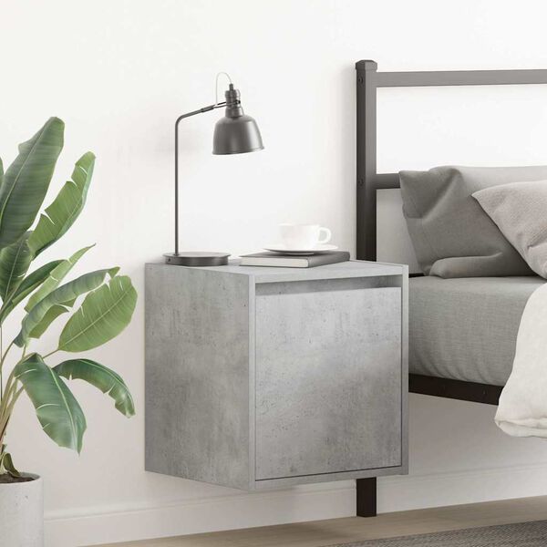 vidaXL Tables de chevet murales 2 pcs gris b&eacute;ton 38x34x40 cm
