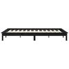 vidaXL Cadre de lit sans matelas noir 160x200 cm bois massif