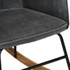 vidaXL Chaise &agrave; bascule avec repose-pied Noir vintage Toile