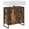 vidaXL Cabinet de salle de bain avec porte Ch&ecirc;ne Fum&eacute; 60 x 30 x 60 cm