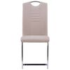 vidaXL Chaises à manger cantilever lot de 4 cappuccino similicuir