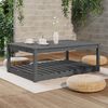 vidaXL Table de jardin gris 121x82,5x45 cm bois massif de pin