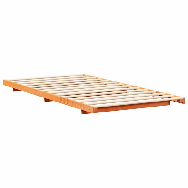 vidaXL Cadre de lit sur&eacute;lev&eacute; Marron cire 80 x 200 cm