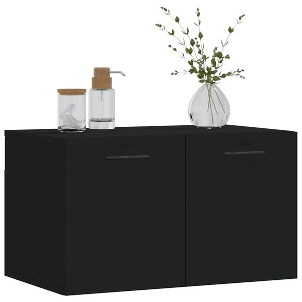 vidaXL Armoire murale Noir 60x36,5x35 cm Bois d'ing&eacute;nierie