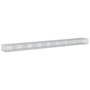 vidaXL Panier gabion avec couvercle 900x100x50 cm fer galvanis&eacute;