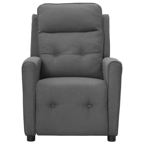 vidaXL Fauteuil de massage Gris clair Tissu